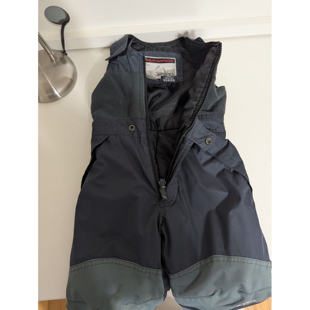 Weatherproof Kids Snow Bib Overalls Winter Ski Snowboard Fleece Lined 2T Pockets - Picture 4 of 10